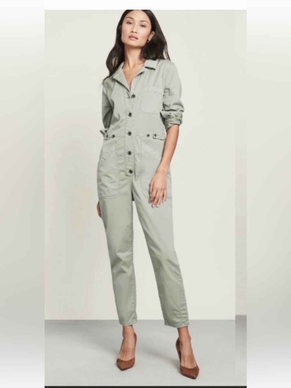 Veronica Beard Light Sage Utility Jumpsuit MEDIUM!
